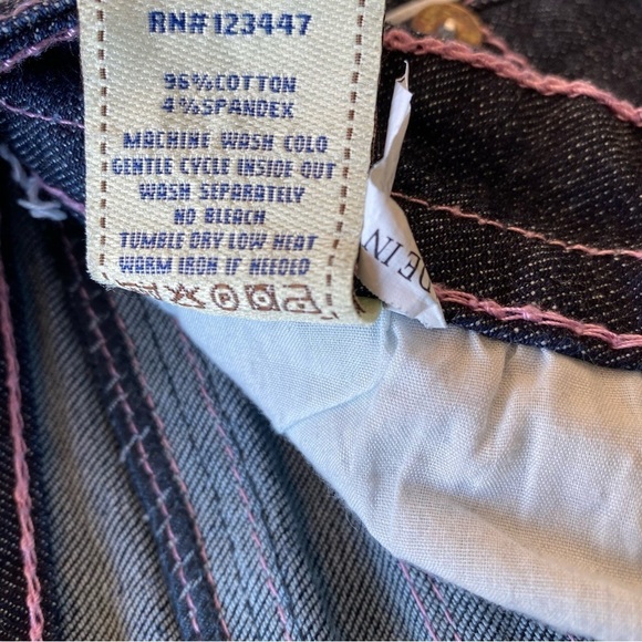 Miss Chic Jeans Rhinestone Straight Leg Jeans Size 9 - Picture 5 of 8